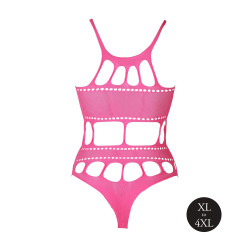 Ouch! Glow Body à encolure grecque Rose Fluo